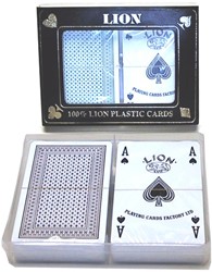 HOT Sports + Toys Spielkarten Lion 100 proc.plastic Dubbe