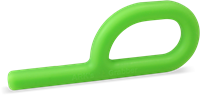 ARK Therapeutic Beißspielzeug Grabber Original Lime Green XT Medium sensorisch Klassieke P-vormige handkauwtool, ontwikkeld door een logopedist, voor kauwoefening en zelfregulatie.
