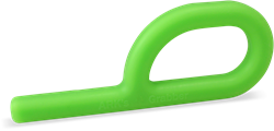 Ark Therapeutics Beißspielzeug Grabber Original Lime Green XT Medium sensorisch Klassieke P-vormige handkauwtool, ontwikkeld door een logopedist, voor kauwoefening en zelfregulatie.