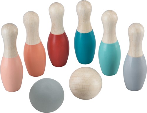 Houten Kinder Bowlingset - Pastel-2