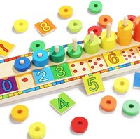 Houten Leerspel Ringen Tellen, 56dlg.-3