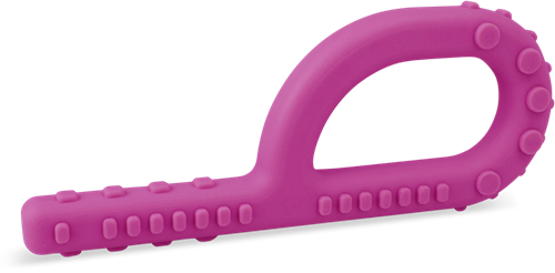 ARK Therapeutic sensorisches Kauspielzeug Textured Grabber magenta Standard Grabber-kauwtool met 3 texturen, ook geschikt voor eettherapie en sensorische opbouw.