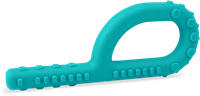 Ark Therapeutics Beißspielzeug sensorisches Kauspielzeug XT Medium Teal Grabber-kauwtool met 3 texturen, ook geschikt voor eettherapie en sensorische opbouw.