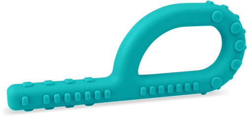 Ark Therapeutics Beißspielzeug sensorisches Kauspielzeug XT Medium Teal Grabber-kauwtool met 3 texturen, ook geschikt voor eettherapie en sensorische opbouw.