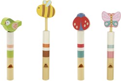 Lobbes Schiebeflöte Spielzeug bunt Holz Tier Musik Kinder