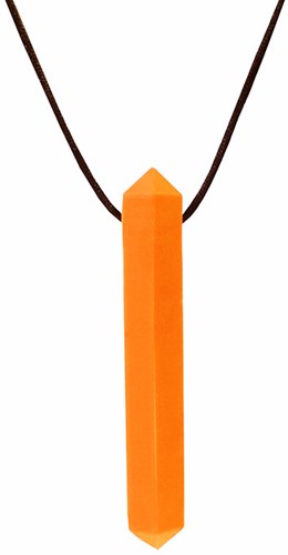 Ark Therapeutics Beißkette Kauschmuck für Kinder und Erwachsene - orange Discrete, edelsteenvormige kauwketting voor kalmerende orale input bij kinderen, tieners en volwassenen.