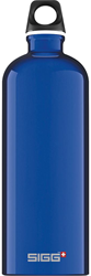 SIGG Trinkflasche Traveller Aluminium Dunkelblau 1L - leichte Wasserflasche