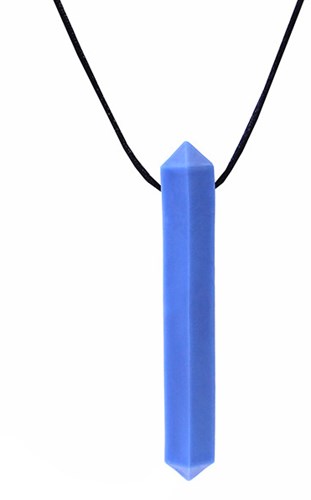 Ark Therapeutics Krypto-Bite Kaukette Spielzeug - extra robust blau Discrete, edelsteenvormige kauwketting voor kalmerende orale input bij kinderen, tieners en volwassenen.