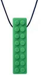 Ark Therapeutics Kauschmuck Spielzeug Brick Stick Kette grün XXT Getextureerde bakstenen kauwhanger voor sensory seekers, geeft rijke orale input voor kinderen en volwassenen.