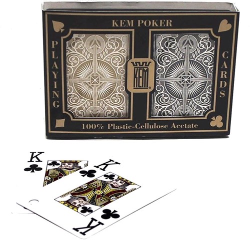 KEM Pokerkaarten KEM 2-pack 100% Black/Gold