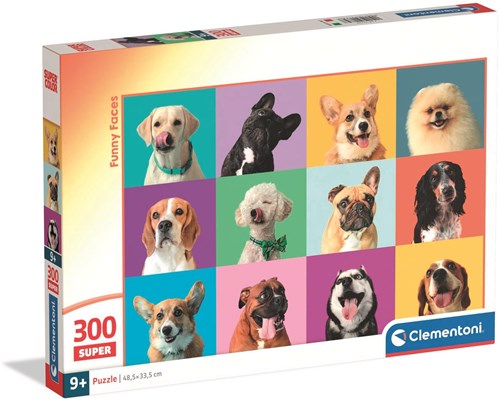 Clementoni Puzzle 300 Teile Funny Faces Tierpuzzle für Kinder