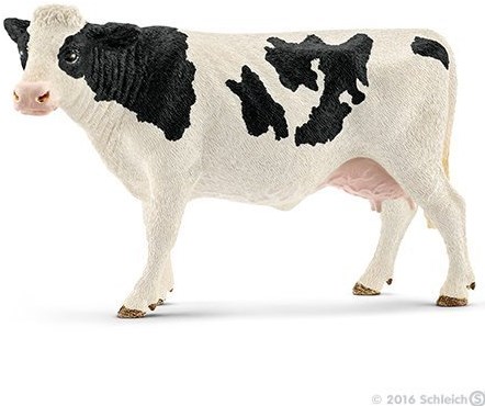 Schleich Kuh Spielfigur schwarzbunt - Holstein Kuh Spielzeug-2
