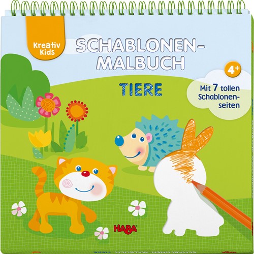 HABA Kreativ Kids - Schablonen-Malbuch Tiere