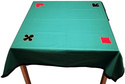 Longfield Games Spielmatte grün 120x120 cm waschbar Polyester Kartentischdecke