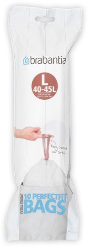 Brabantia Müllbeutel PerfectFit L 40-45 Liter 10 Stück weiß-3