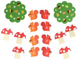 Petit Collage Zählspiel Holz Eichhörnchen Lernspiel Zählen lernen