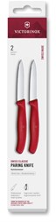 Victorinox Schälmesser Set Küchenmesser 2 Stück 8cm rot Edelstahl