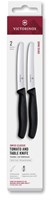 Victorinox Tafelmesser Set - 2 Stück Wellenschliff 11cm schwarz - Küchenmesser