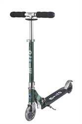 Micro Kinderroller Sprite LED Forest Green - höhenverstellbar und klappbar