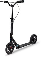 Micro Tretroller Metropolitan Deluxe schwarz für Erwachsene mit LED Licht