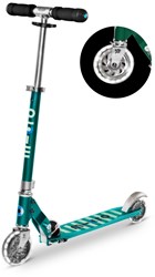 Micro Scooter LED 2-Rad petrol Streifen - höhenverstellbar und faltbar