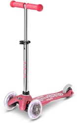 Micro Kinderroller Deluxe rosa mit LED Rädern - Mini Micro Scooter Glitter