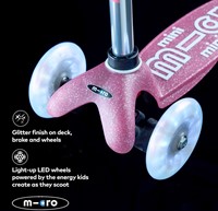 Micro Mini Micro scooter Deluxe Glitter LED Pink-3