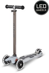 Micro Maxi Scooter Flux LED Neochrome Black - Kinderroller mit LED Rädern