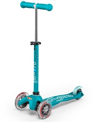 Micro Kinderroller Mini Micro Deluxe Aqua - höhenverstellbarer Lenker - blau