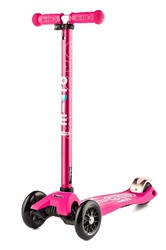 Micro Kinderroller Maxi Deluxe Pink - höhenverstellbarer Lenker - 3 Räder