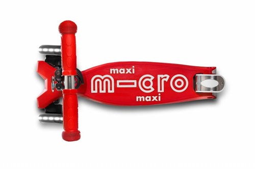 Micro Maxi Scooter Deluxe LED rot - höhenverstellbarer Lenker - Kinderroller-3