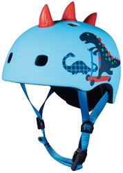 Micro Helm 3D Scootersaurus Kinderfahrradhelm Blau M mit LED-Licht