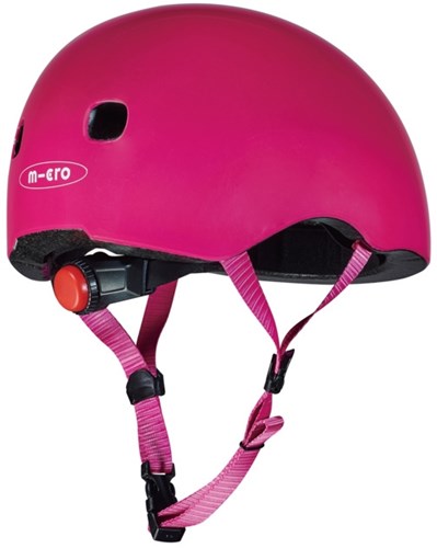 Micro Kinderhelm Fahrrad und Roller Deluxe Raspberry mit LED-Licht-3