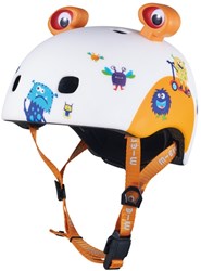 Micro Fahrradhelm 3D Monsters S - Kinderhelm mit LED-Licht