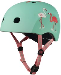Micro Fahrradhelm Flamingo M mit LED-Licht für Kinder und Jugendliche