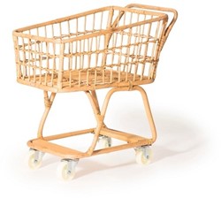 Poppie Toys Rattan Einkaufswagen