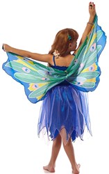 Dreamy Dress-Ups Kleid mit Flgeln XS Pfau