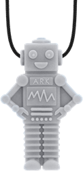 Ark Therapeutics sensorische Kaufkette Roboter hellgrau für Kinder Speelse, robotvormige kauwketting met veel textuur voor sensorische zoekers.