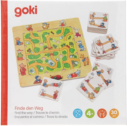 Goki Holz-Puzzlespiel für Kinder - Lernspielzeug mit Tieren-3