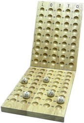 HOT Sports + Toys Holz Lotto Kontrollbrett für 90 Kugeln 25 mm