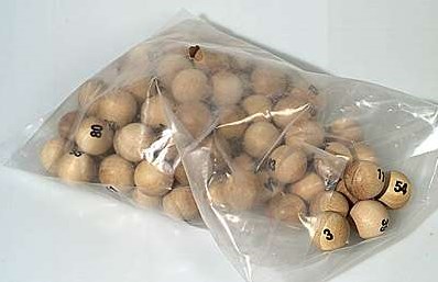 HOT Sports + Toys Holz Lotto Kien Kugeln Set 90 Stück nummeriert 25mm