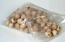 HOT Sports + Toys Holz-Bingokugeln 75 Stück nummeriert 25mm Spiel
