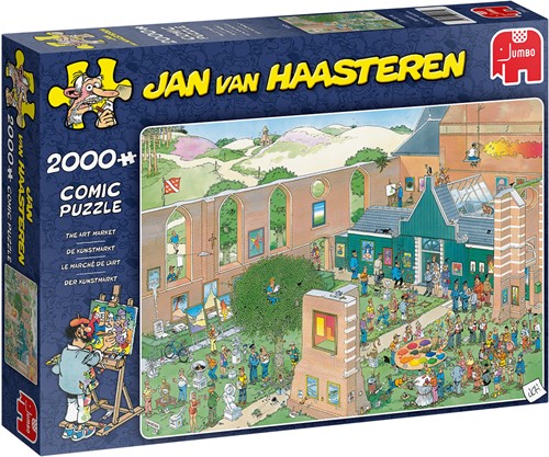 Jumbo Spiele 20023 Jan Van Haasteren-Der Kunstmarkt-2000 Teile Zubehör, Multicolor