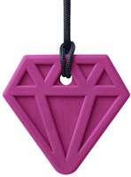 ARK Therapeutic Beißkette Diamant Kaukette Magenta Spielzeug Brede, diamantvormige kauwketting met lichte textuur, voor kinderen en volwassenen.