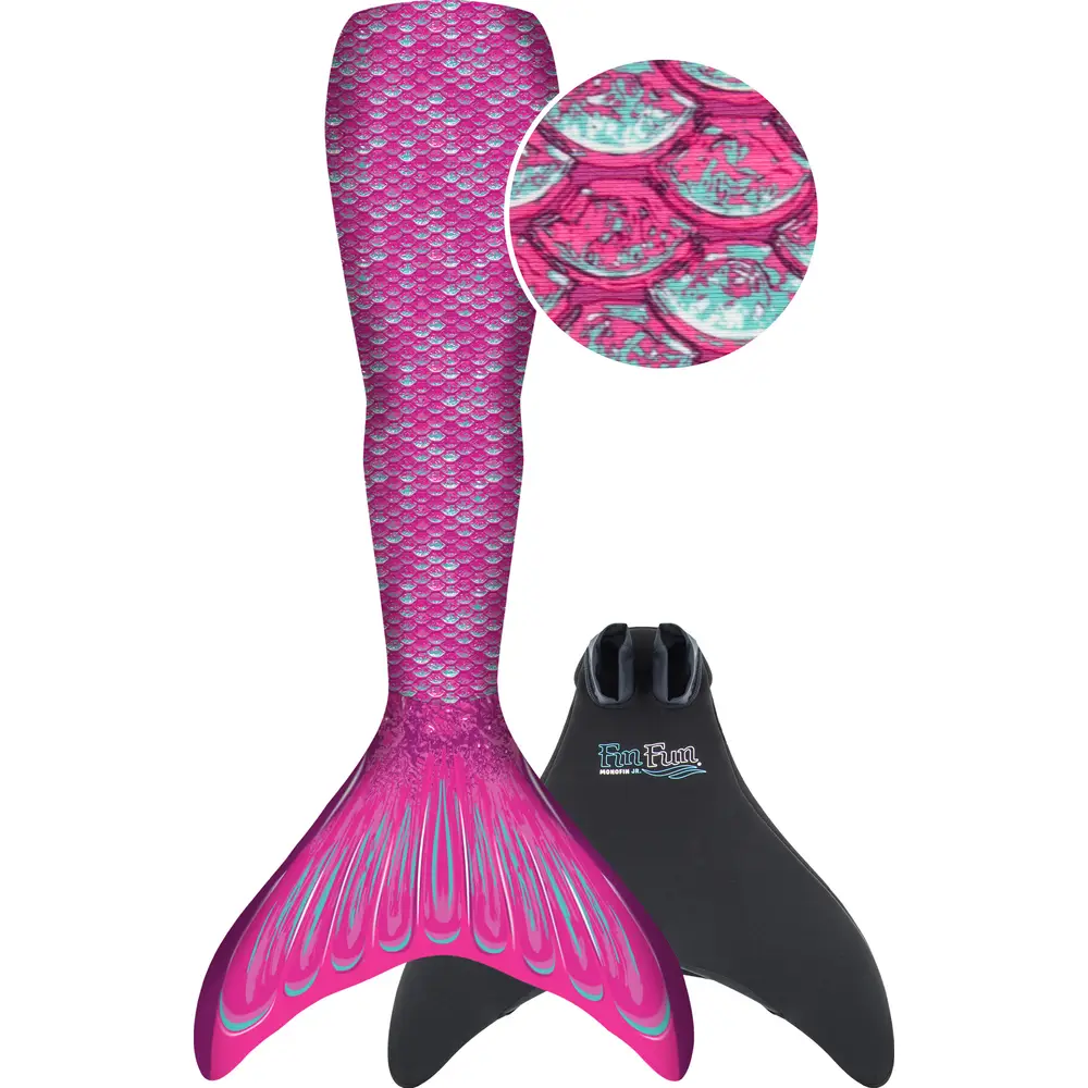 Fin Fun Meerjungfrauenschwanz rosa L/XL für Kinder - Schwimmzubehör