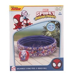 Aufblasbares Spidey And Friends Schwimmbecken mit 3 Ringen und Strandball