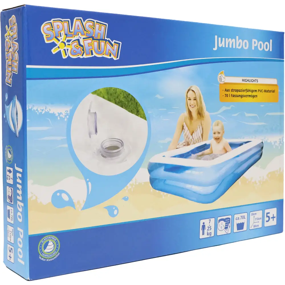Vedes Schwimmbecken Jumbo Pool 110x80x30cm für Kinder - PVC
