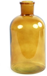 Countryfield Glasvase Flaschenform gelb modern Dekoration 14,5x14,5x27cm