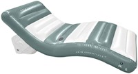 Swim Essentials Luxus Lounge Luftmatratze - Grün Weiß - Pool 180 cm