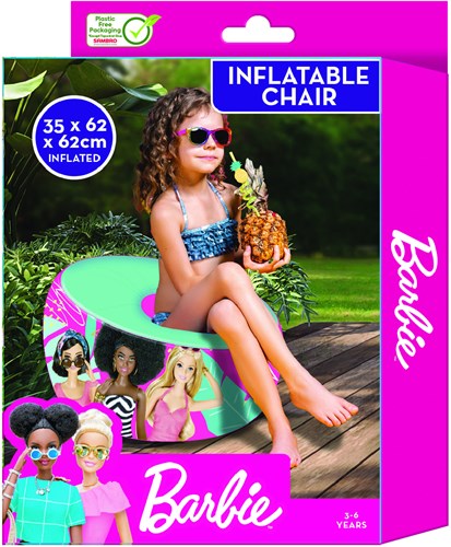 Aufblasbarer Stuhl Barbie - Kinderstuhl mehrfarbig rosa blau